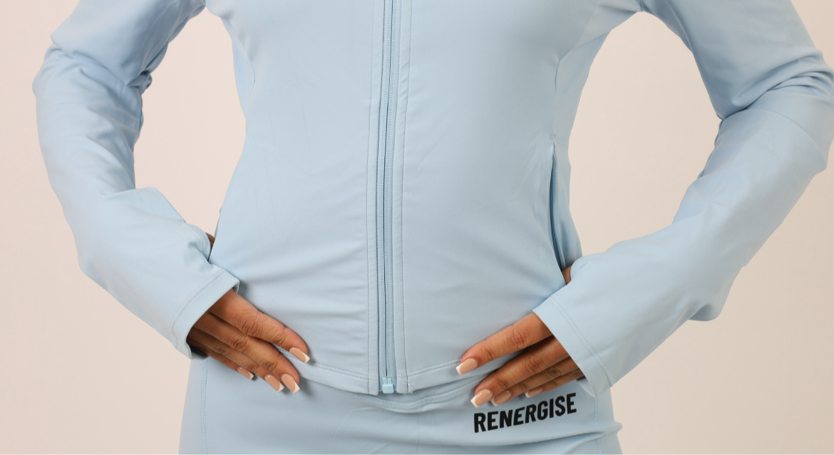 Light Blue Sculpt Gym Jacket