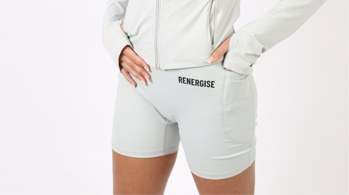 Grey Pocketed Gym Shorts