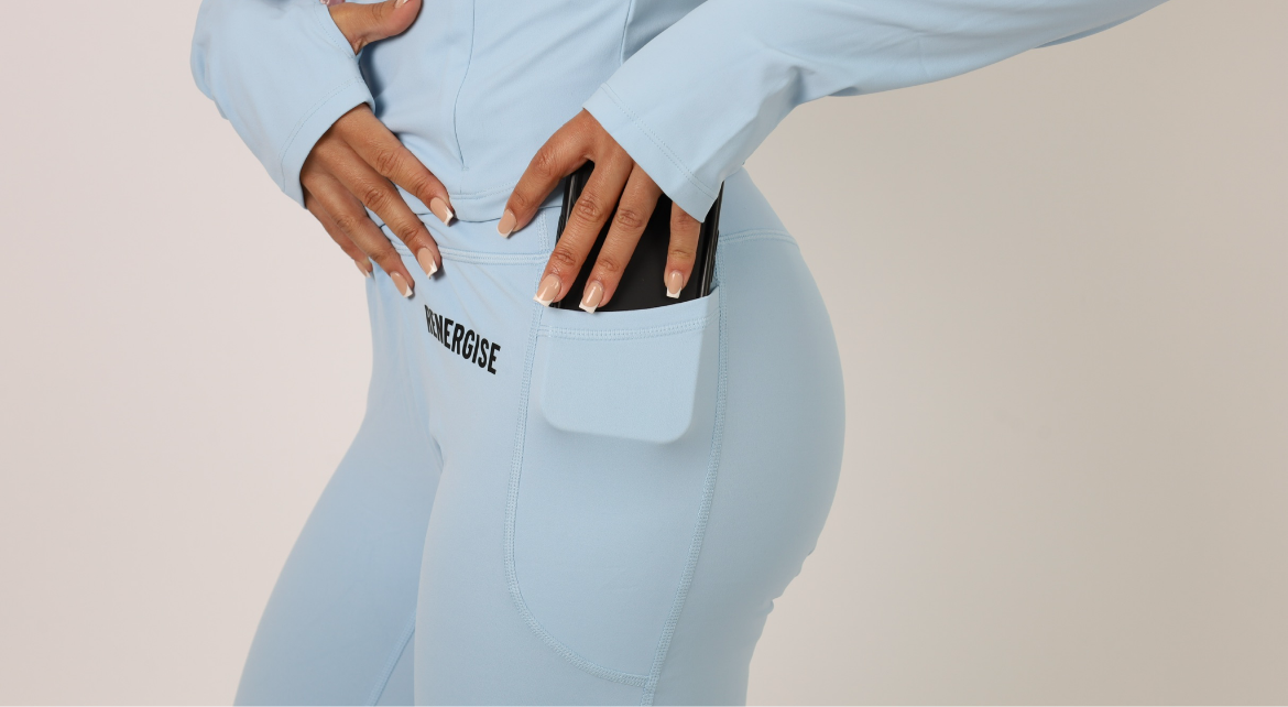 Light Blue Pocketed Leggings