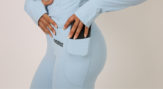 Light Blue Pocketed Leggings