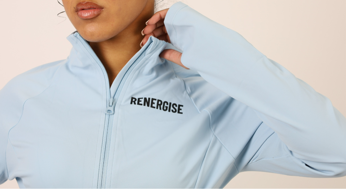 Light Blue Sculpt Gym Jacket